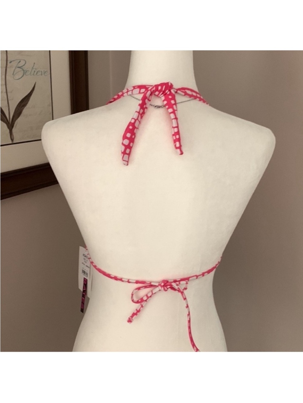 Pink Light Sequins Halter Tie Top Only - Picture 5 of 13